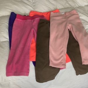 Lot of Girls Fleece and Velour Pants
